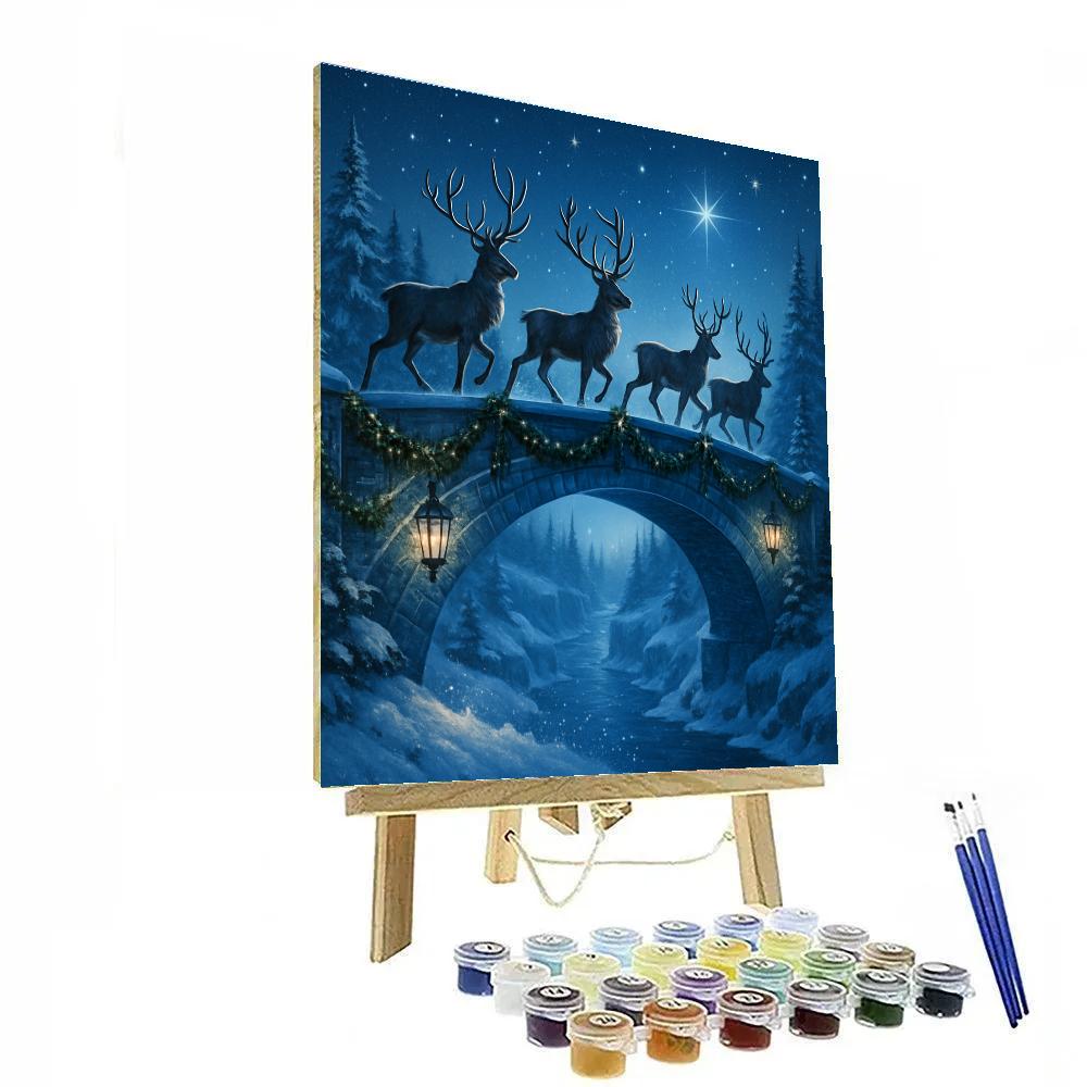 Reindeer Crossing At Sapphire Gorge paint by numbers