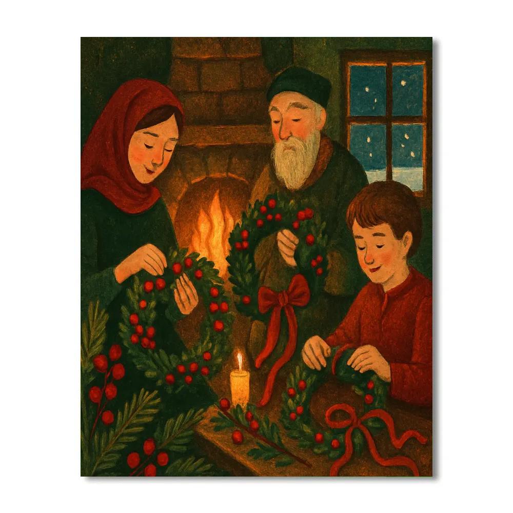 Wreath Makers By The Hearth Numbered painting kits