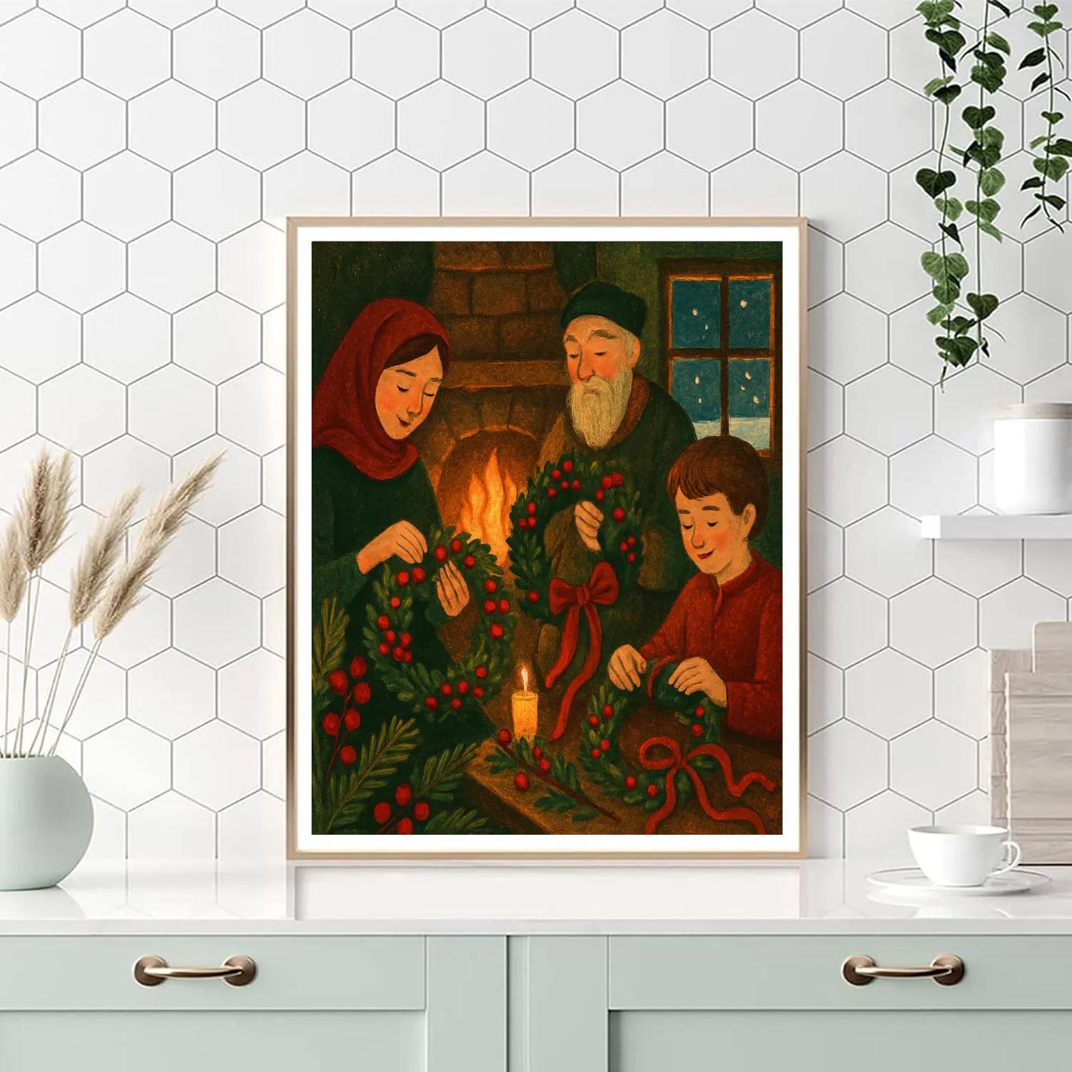 Wreath Makers By The Hearth Numbered painting kits