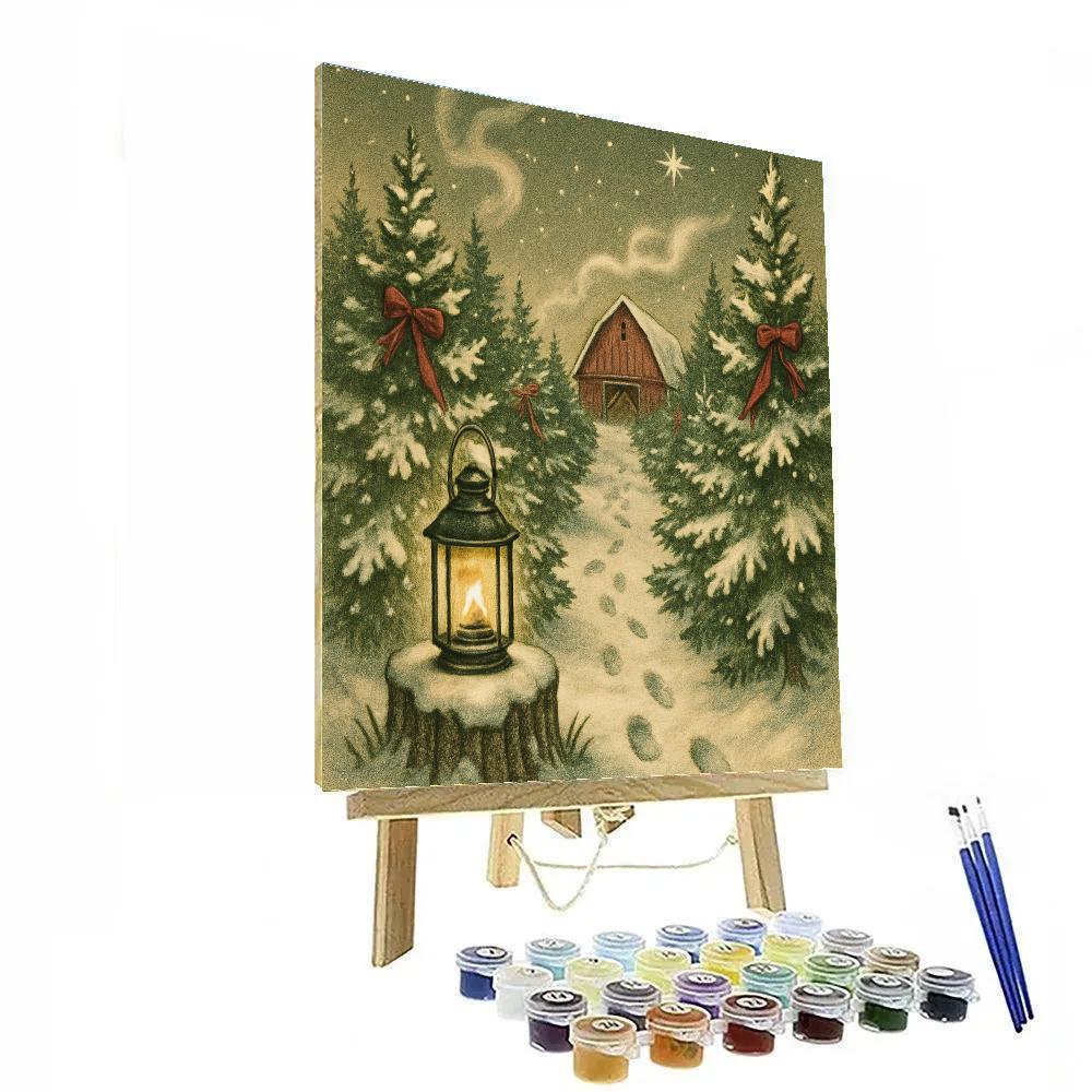 Tree Farm Lantern Maze paint by numbers