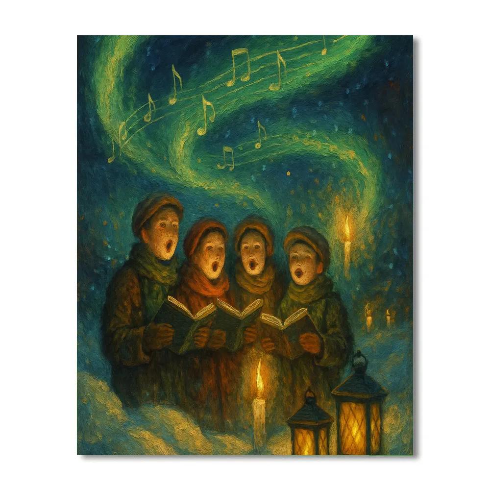 Northern Choir Beneath The Lights Number painting
