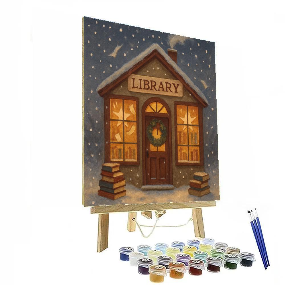 Snowy Library Of Winter Tales Paint by numbers art