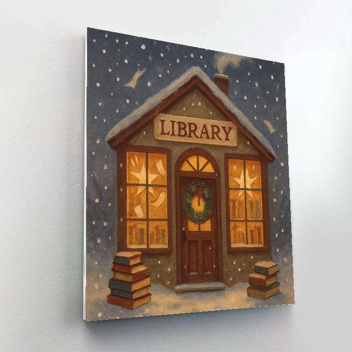 Snowy Library Of Winter Tales Paint by numbers art