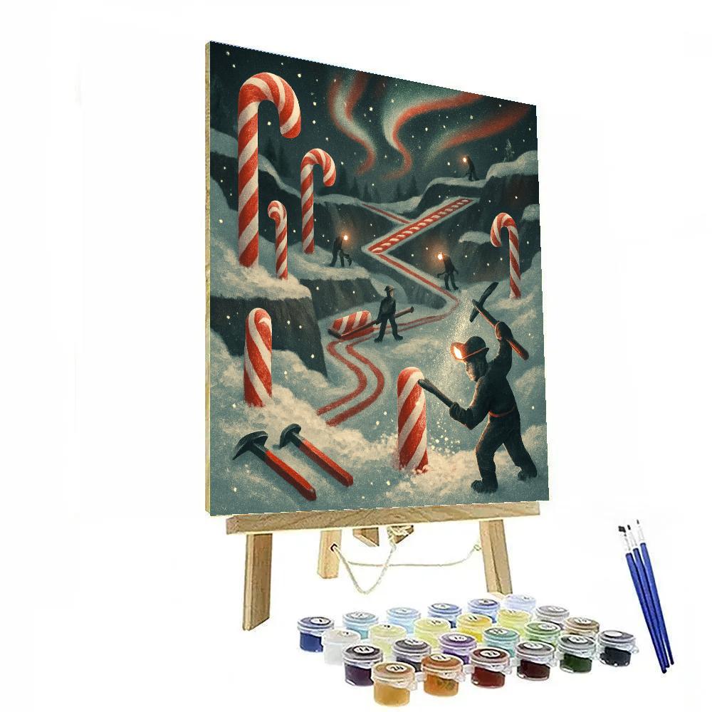 Candy Cane Quarry Night Shift painting number kit