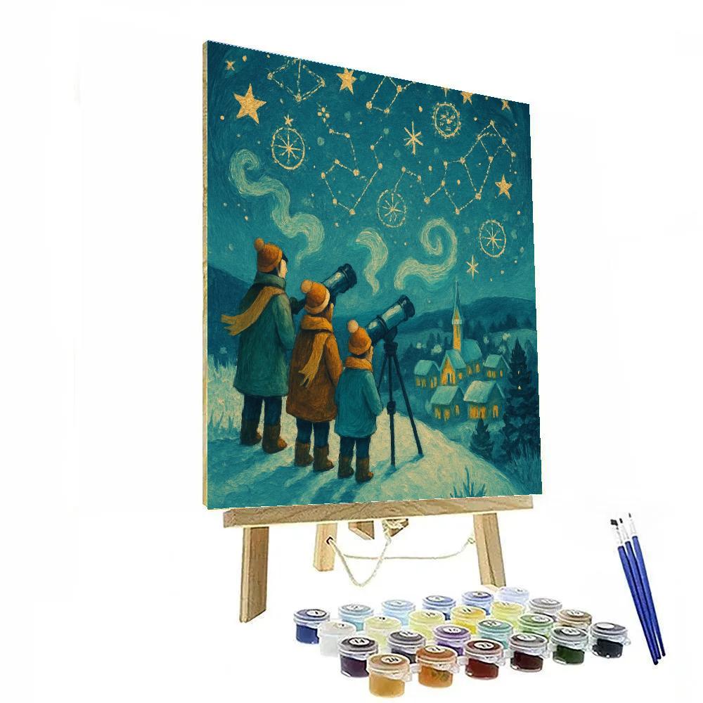 Starwatchers On The Pine Ridge Number painting