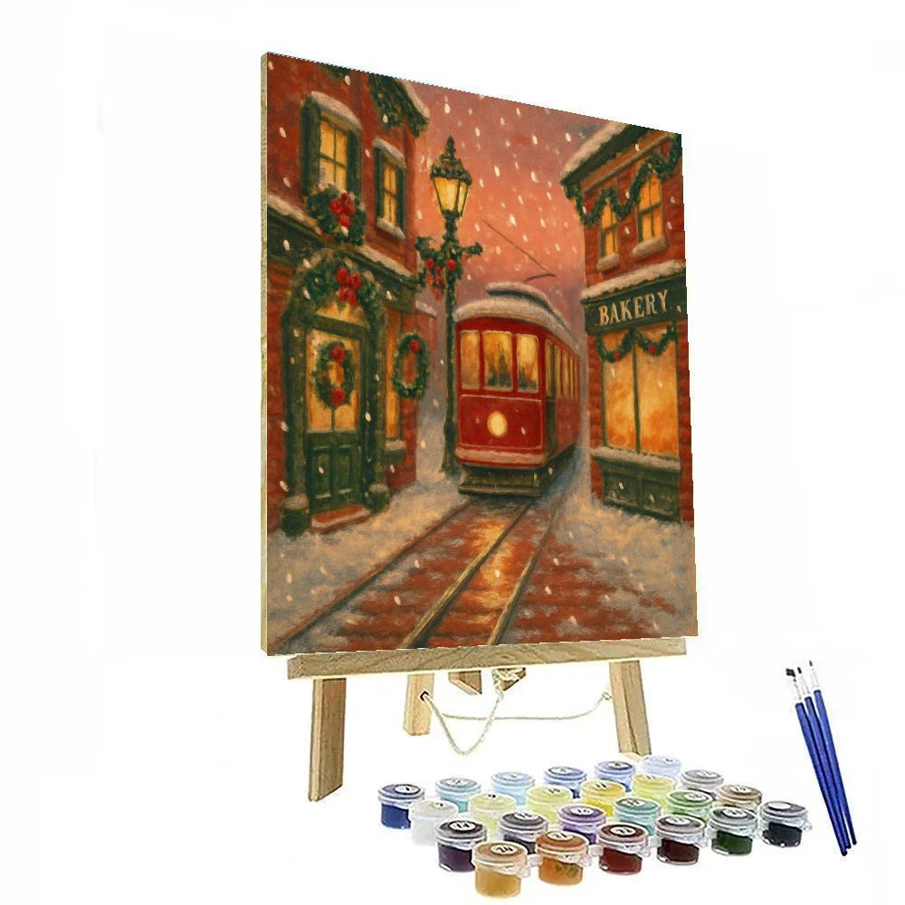 Polar Trolley Through Wreath Lane paint by number