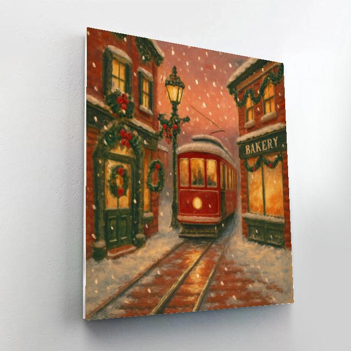 Polar Trolley Through Wreath Lane paint by number