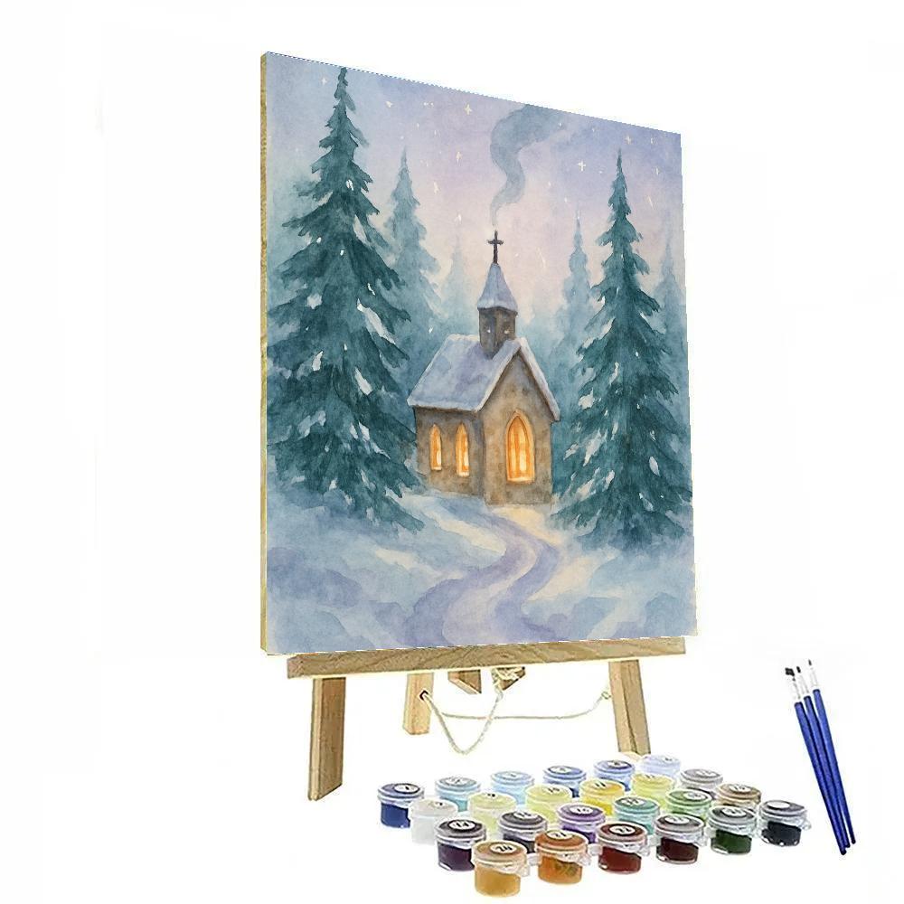 Chapel At The Fir Rim Paint by numbers art