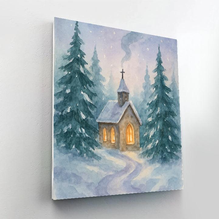 Chapel At The Fir Rim Paint by numbers art