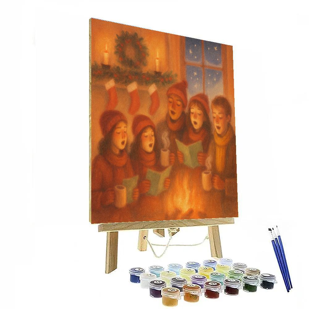 Hearthside Carol And Cocoa Night Painting by numbers kit