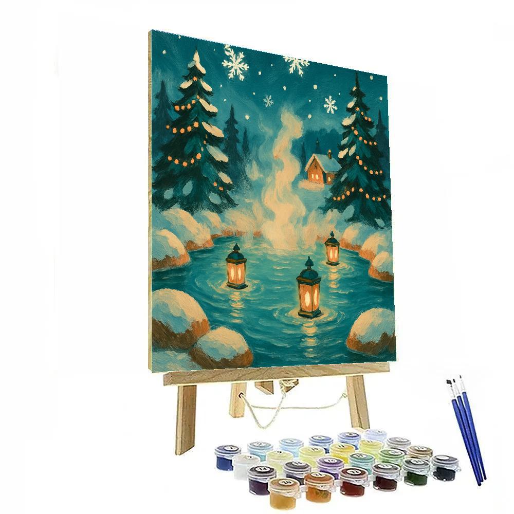 Hot Springs In The Snowy Vale Numbered painting kits