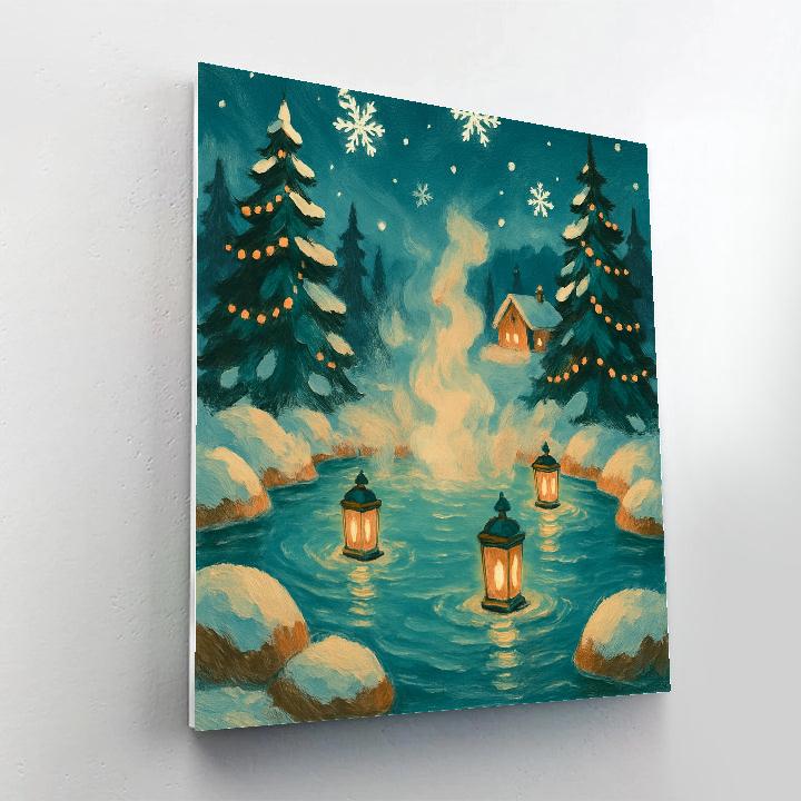 Hot Springs In The Snowy Vale Numbered painting kits