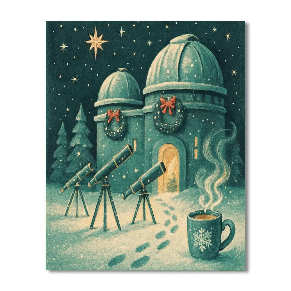 Evergreen Observatory Star Party Paint by numbers art