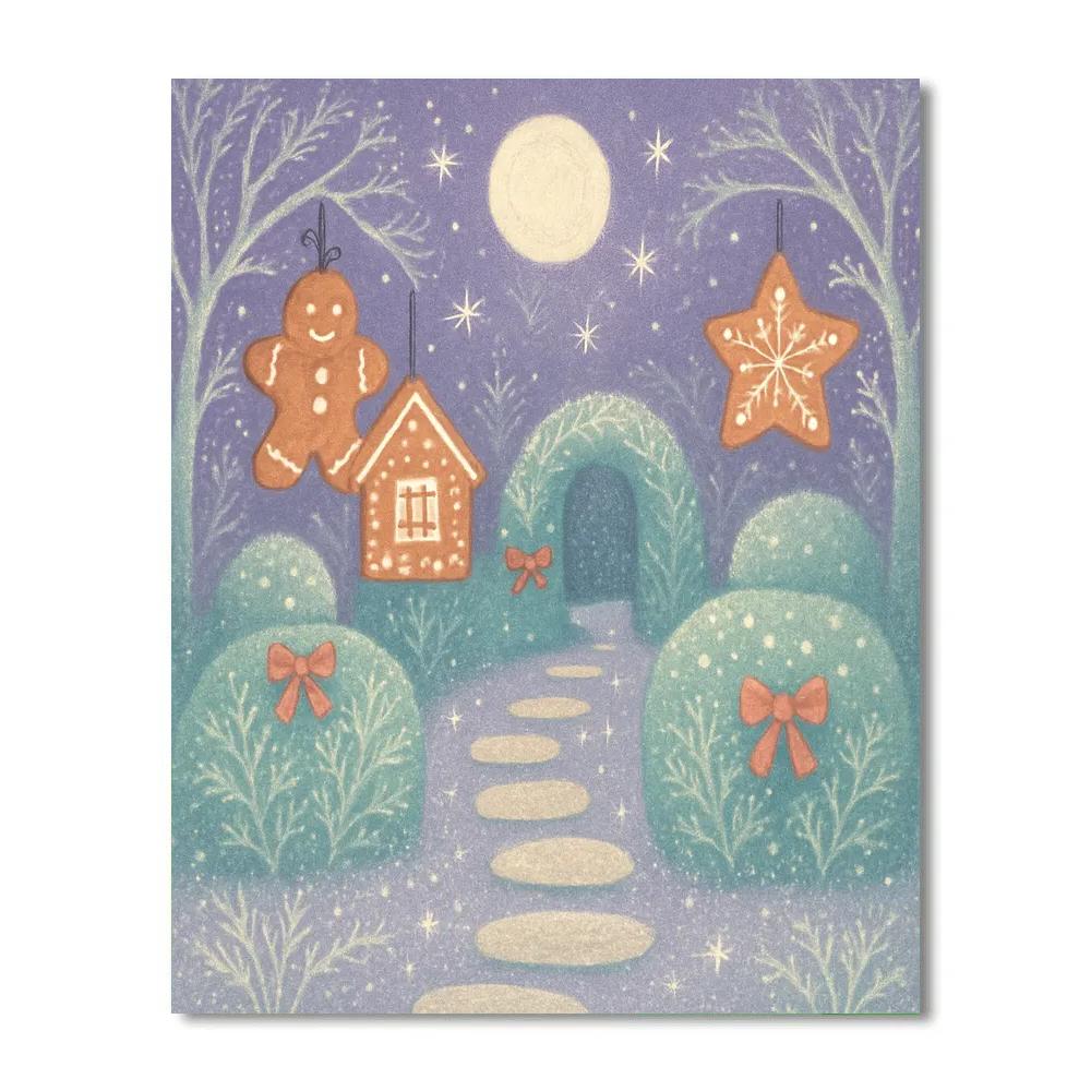 Ginger Lanterns In The Moon Garden Painting by numbers kit