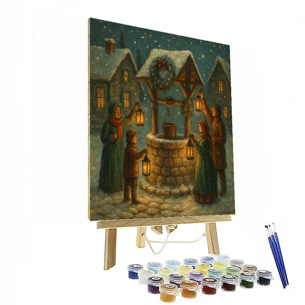 Midnight Lanterns At The Old Well DIY paint by numbers