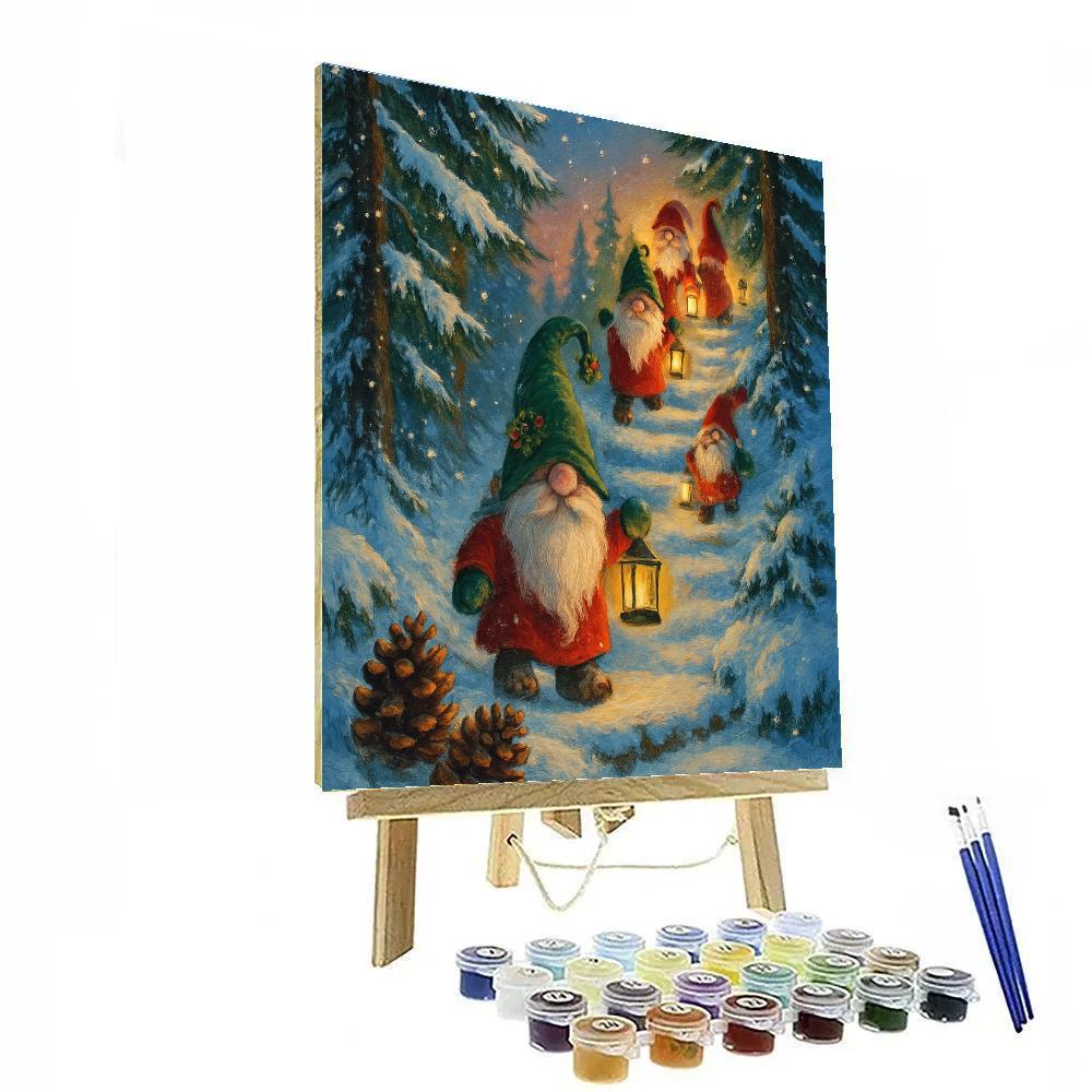 Gnomes Of The Sugar Pine Steps paint by number