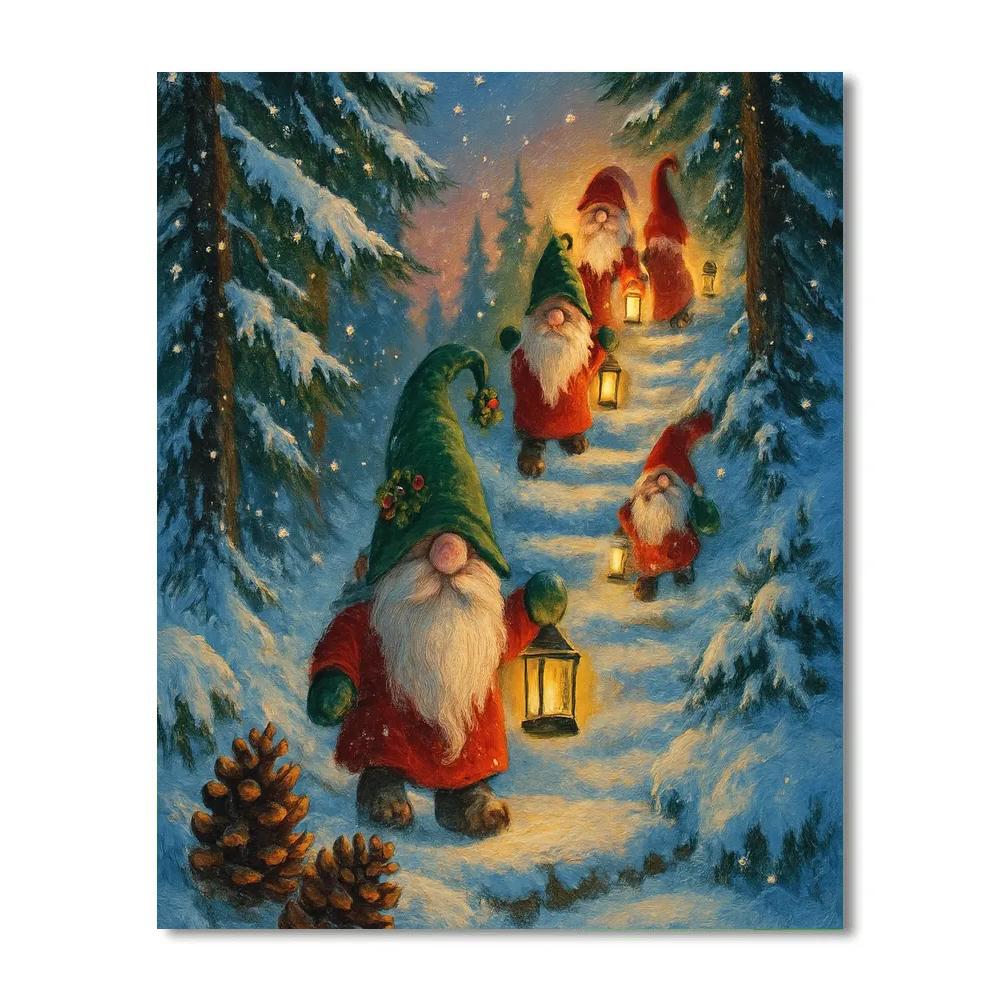 Gnomes Of The Sugar Pine Steps paint by number