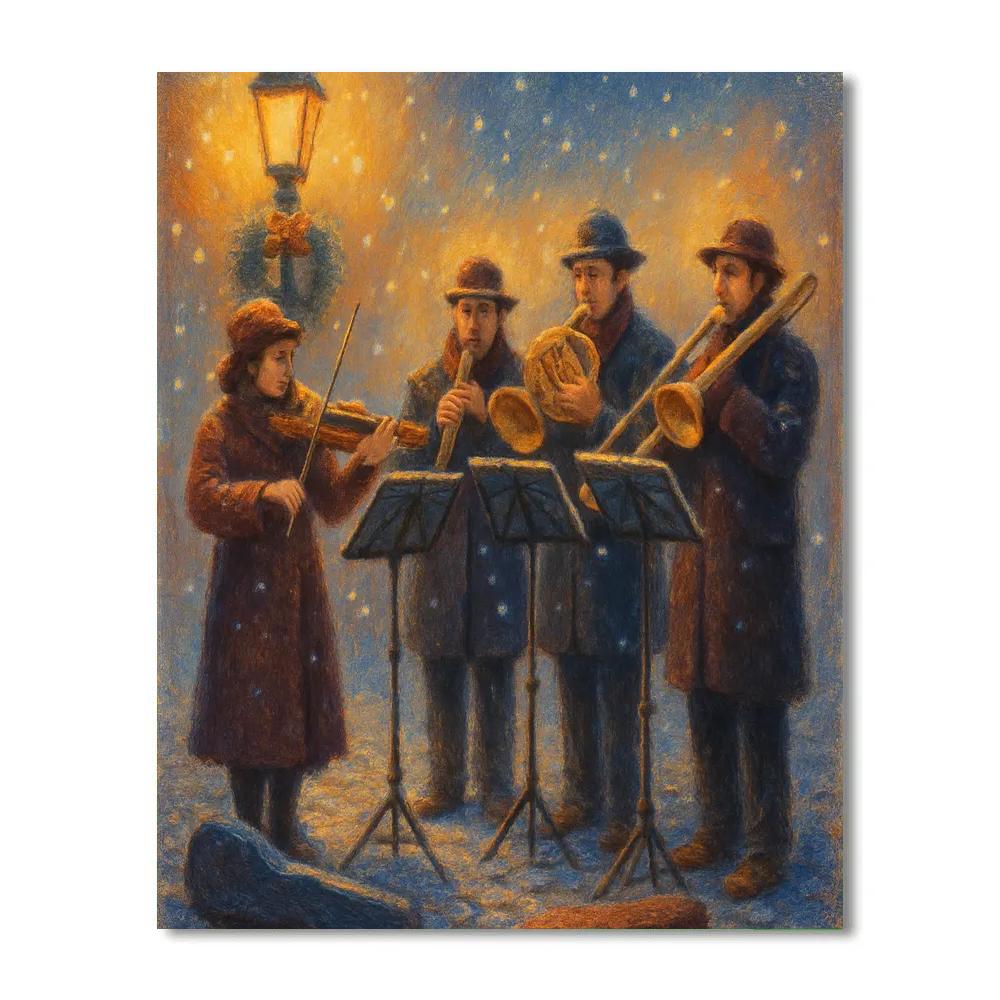Snowbound Street Orchestra Numbered painting kits