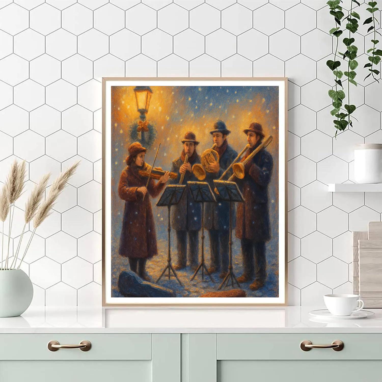 Snowbound Street Orchestra Numbered painting kits