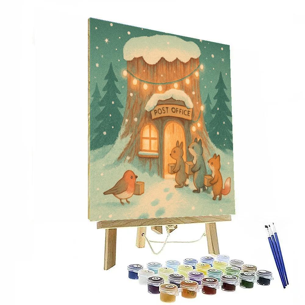 Forest Post Office In A Maple Stump Number painting