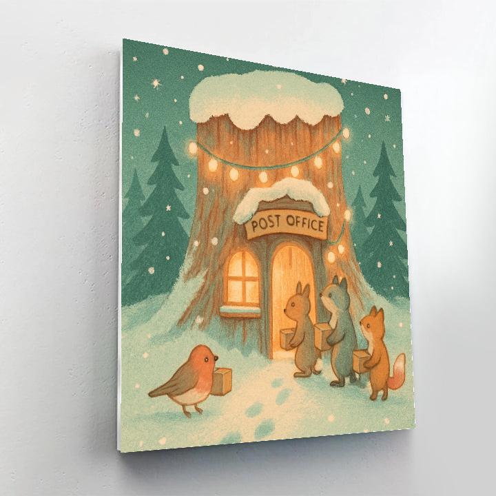 Forest Post Office In A Maple Stump Number painting