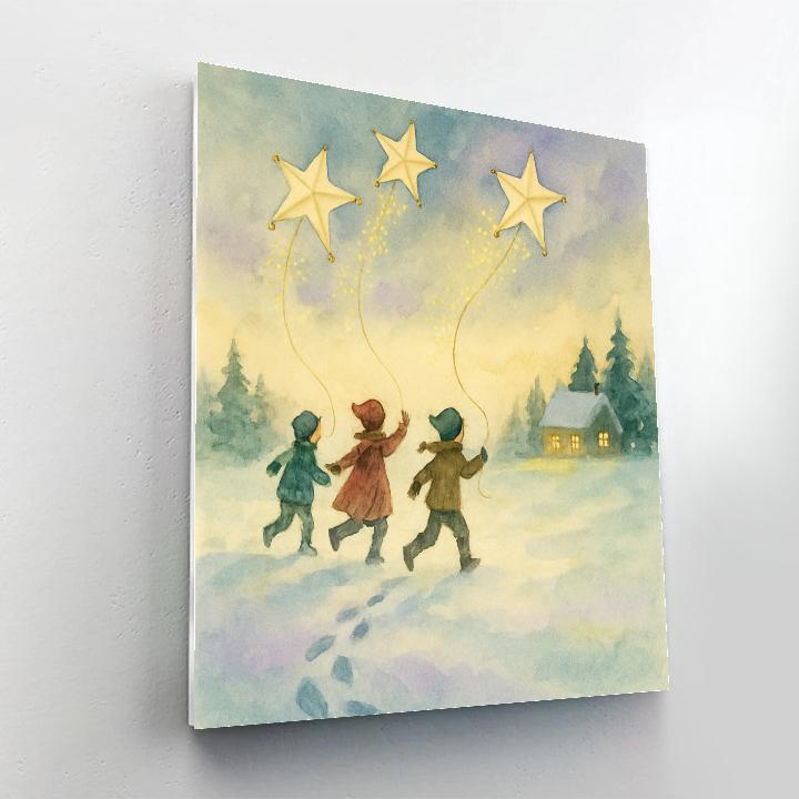 Children Guiding Star Kites Paint by numbers kits