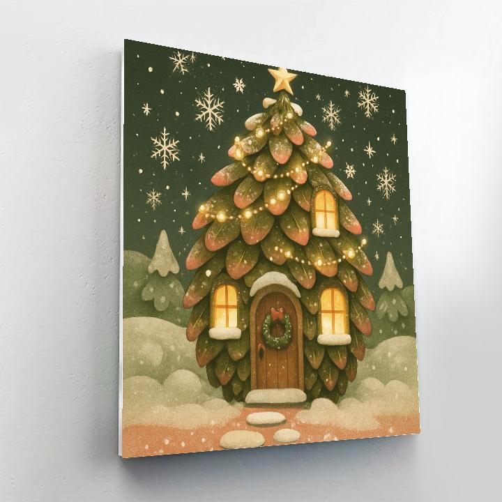 Pinecone Cottage With Sugar Windowpanes paint by color
