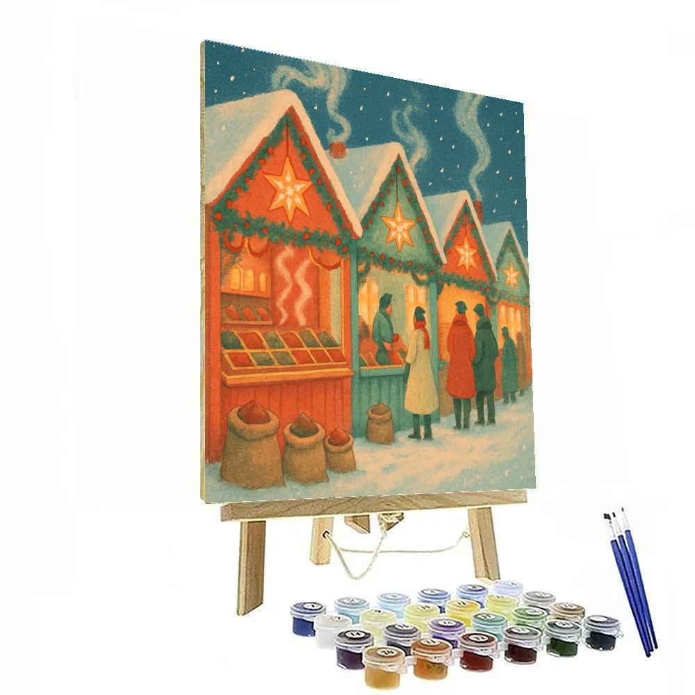 Cottage Spice Market Under Snow Veil Paint by numbers kits
