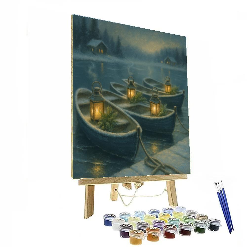 Lakeside Lantern Skiffs Numbered painting kits