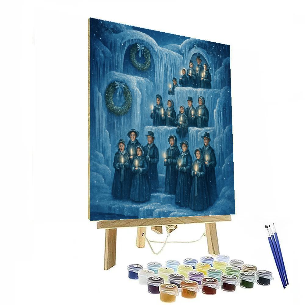 Frozen Waterfall Choir Balcony paint by color