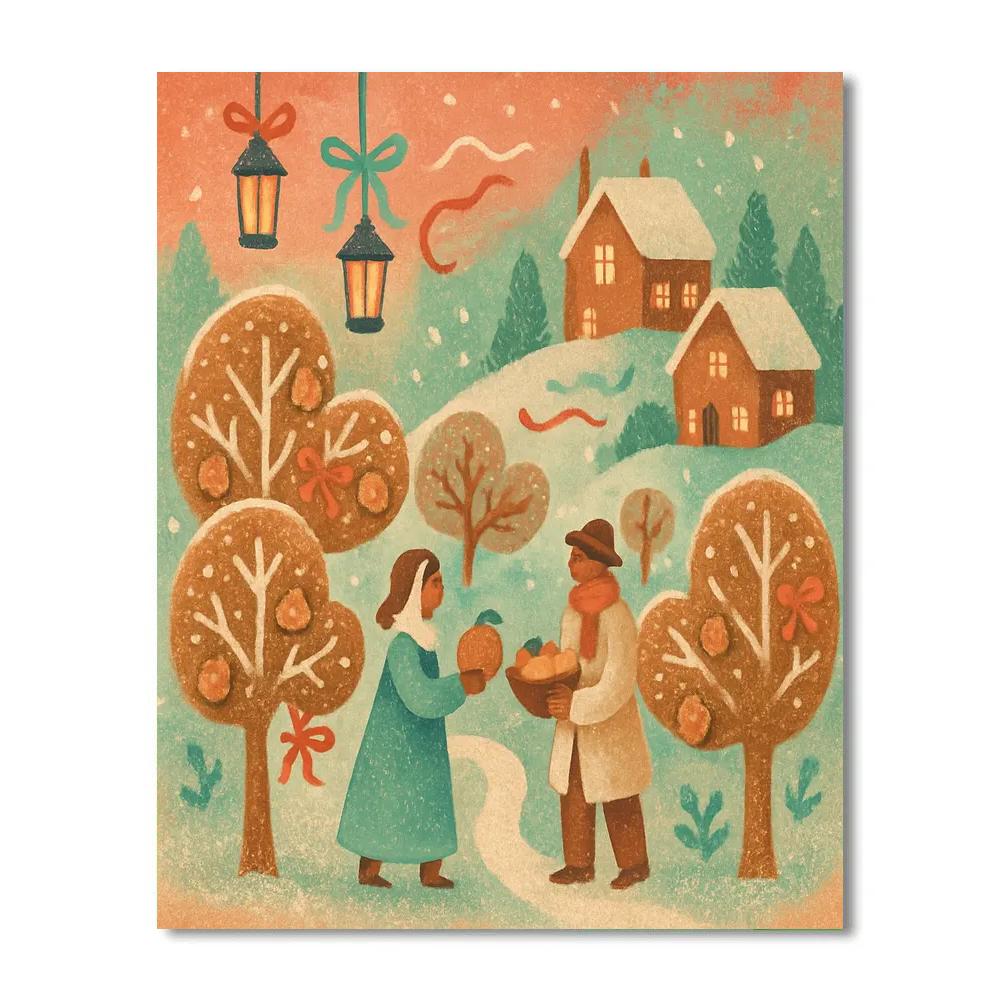 Midnight Ginger Orchard Gathering DIY paint by numbers