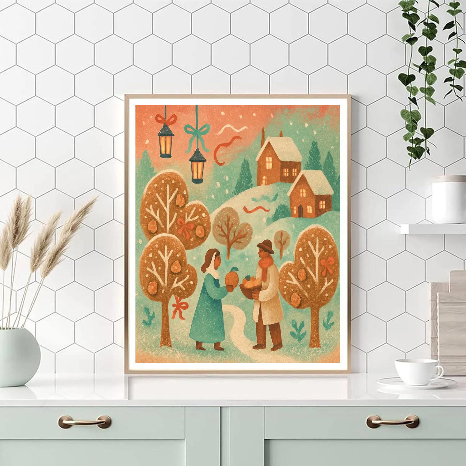 Midnight Ginger Orchard Gathering DIY paint by numbers