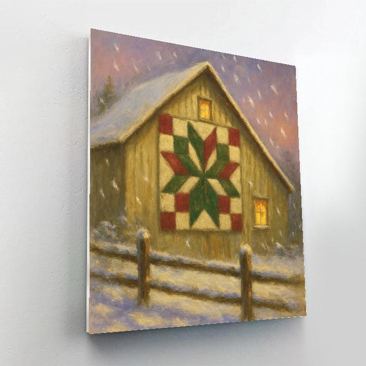 Pine Valley Star Quilt Barn paint by numbers