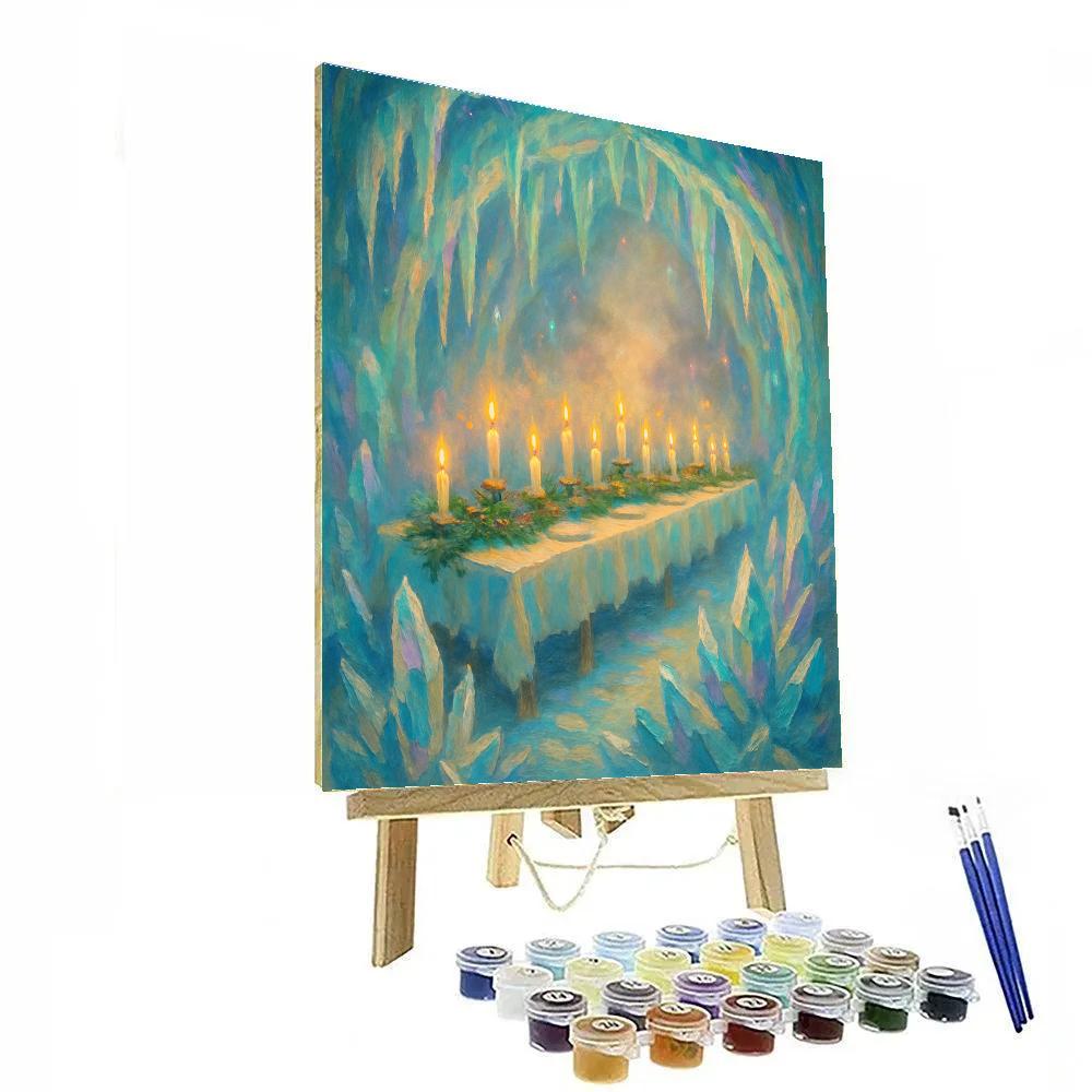 Crystal Caves Winter Feast DIY paint by numbers