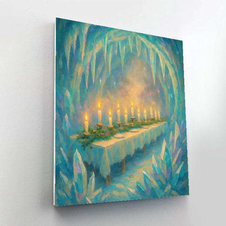 Crystal Caves Winter Feast DIY paint by numbers
