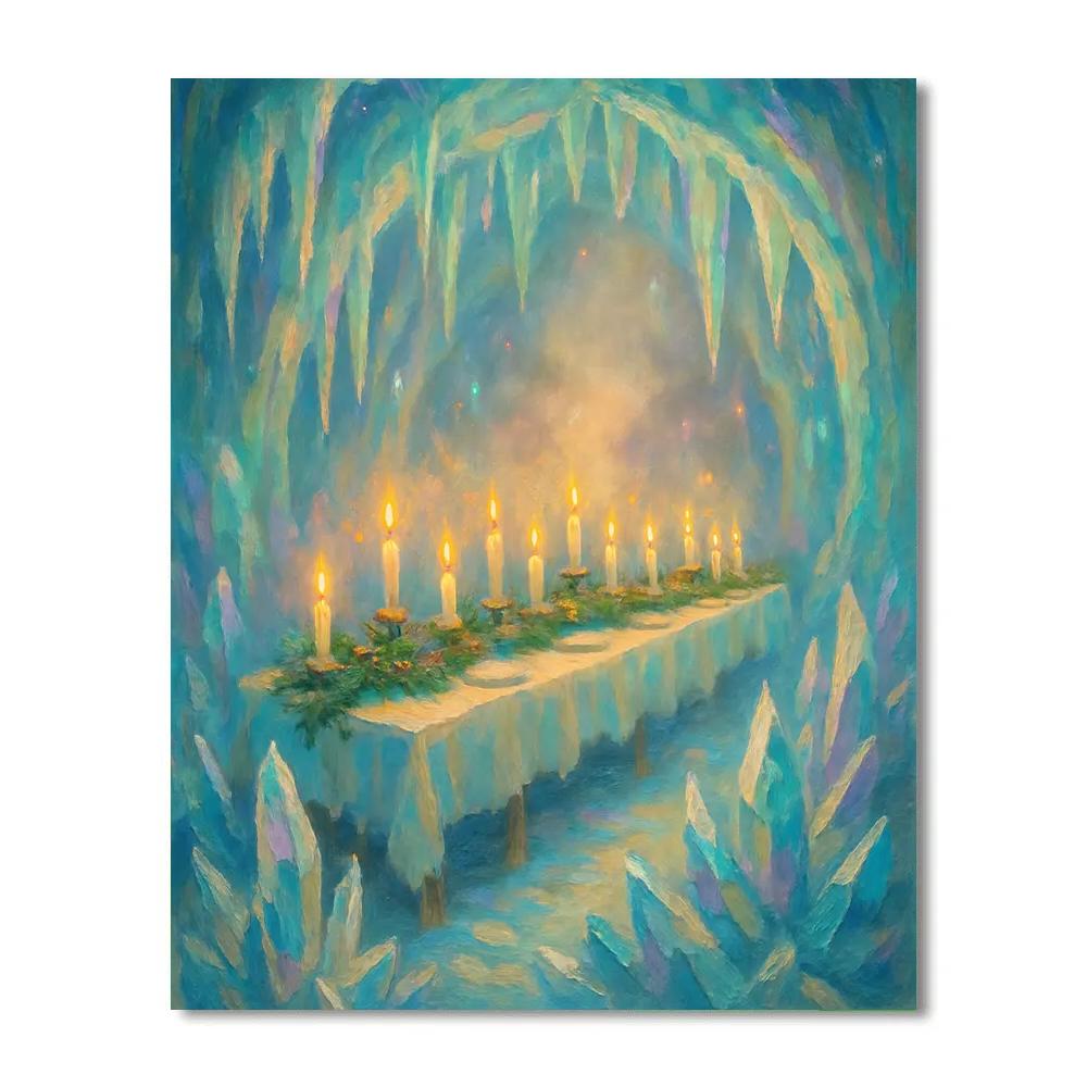 Crystal Caves Winter Feast DIY paint by numbers