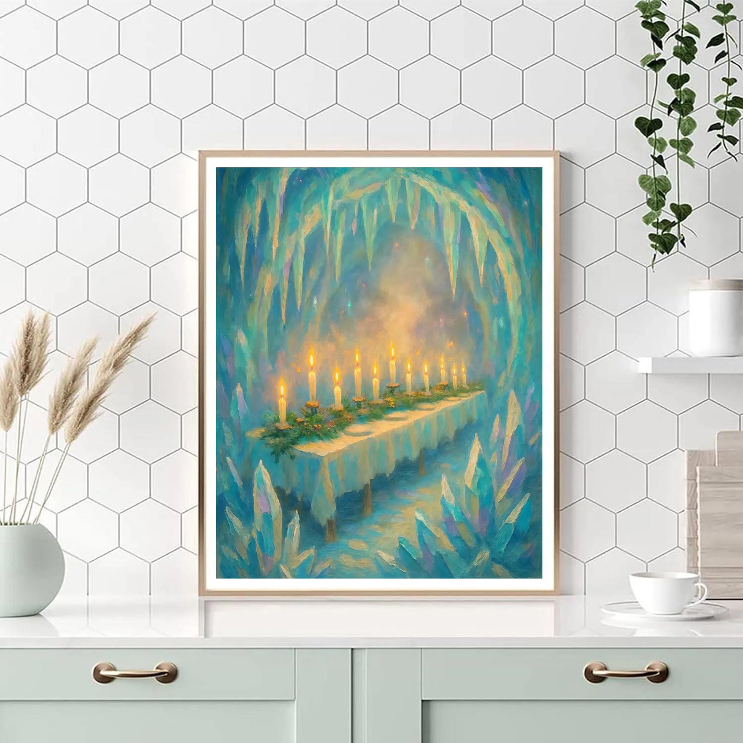 Crystal Caves Winter Feast DIY paint by numbers