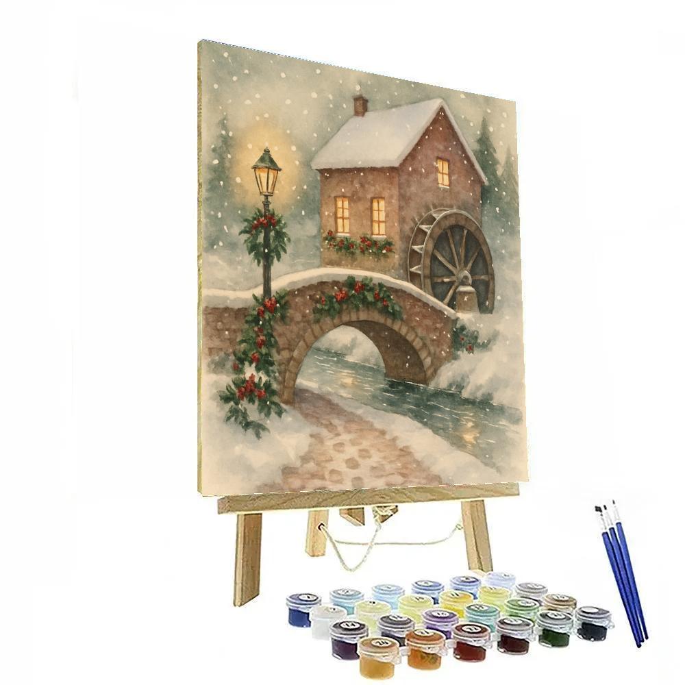 Holly Arch Bridge To The Winter Mill Numbered painting kits