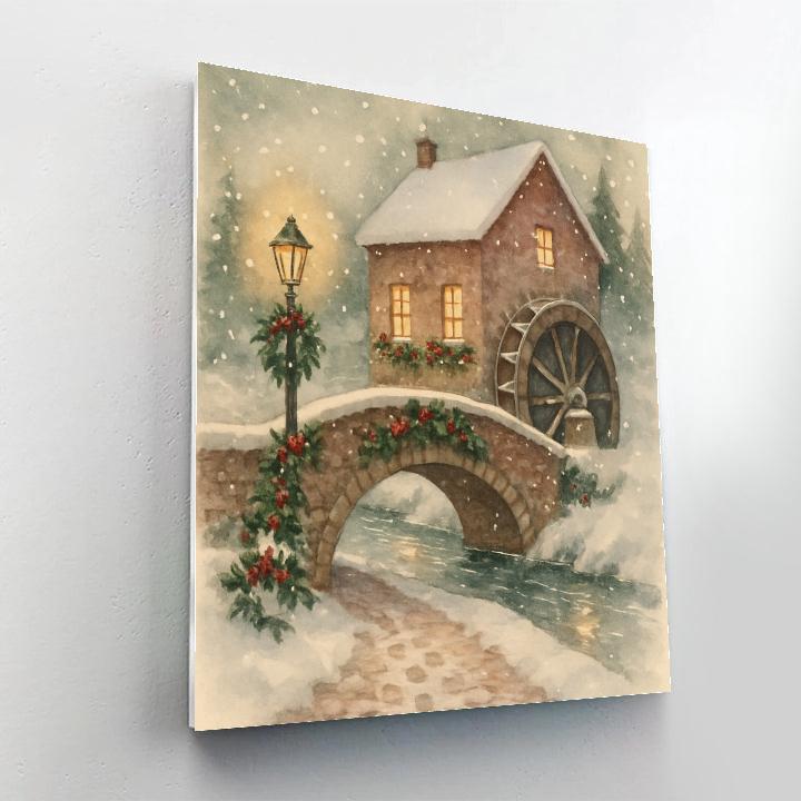 Holly Arch Bridge To The Winter Mill Numbered painting kits