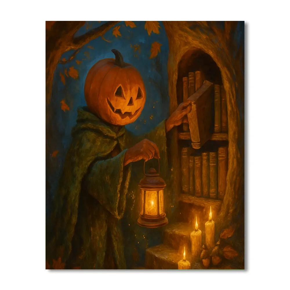 Lantern Librarian Of The Pumpkin Hollow Paint by numbers kits