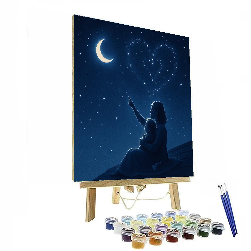 Orbiting Lullaby Night Sky painting number kit