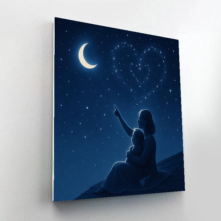 Orbiting Lullaby Night Sky painting number kit