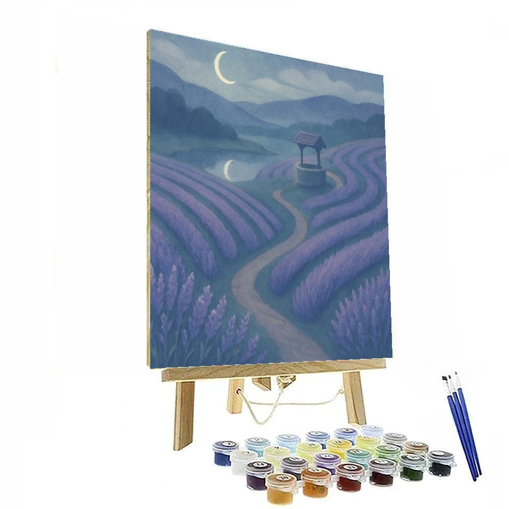 Moonlit Lavender Terraces paint by number