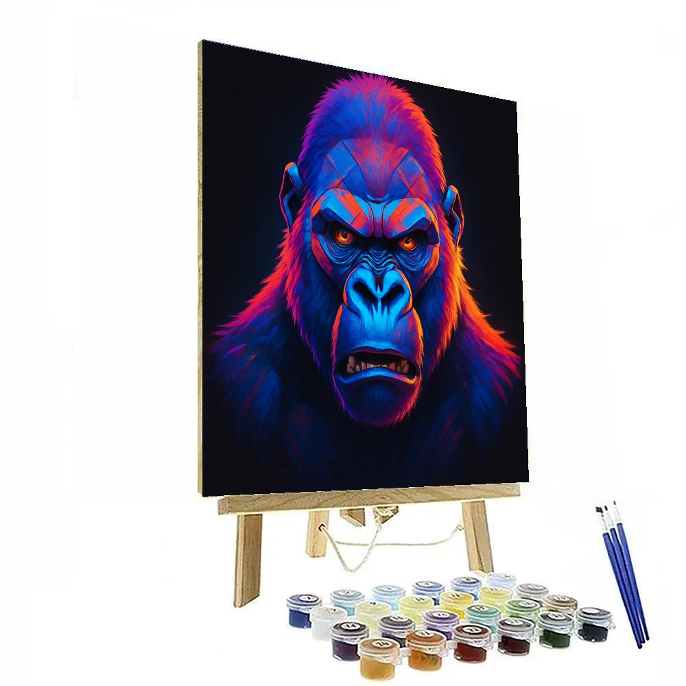Prismatic Thunder Gorilla paint by numbers