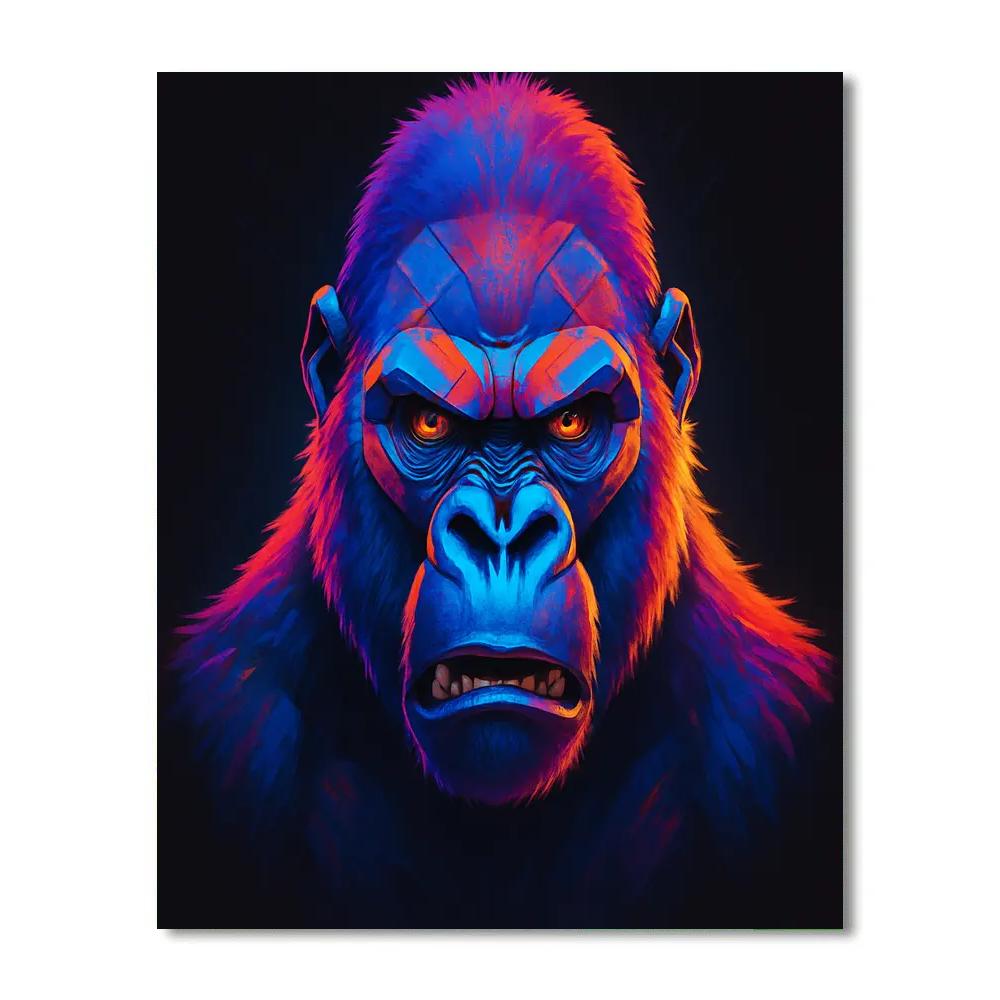 Prismatic Thunder Gorilla paint by numbers