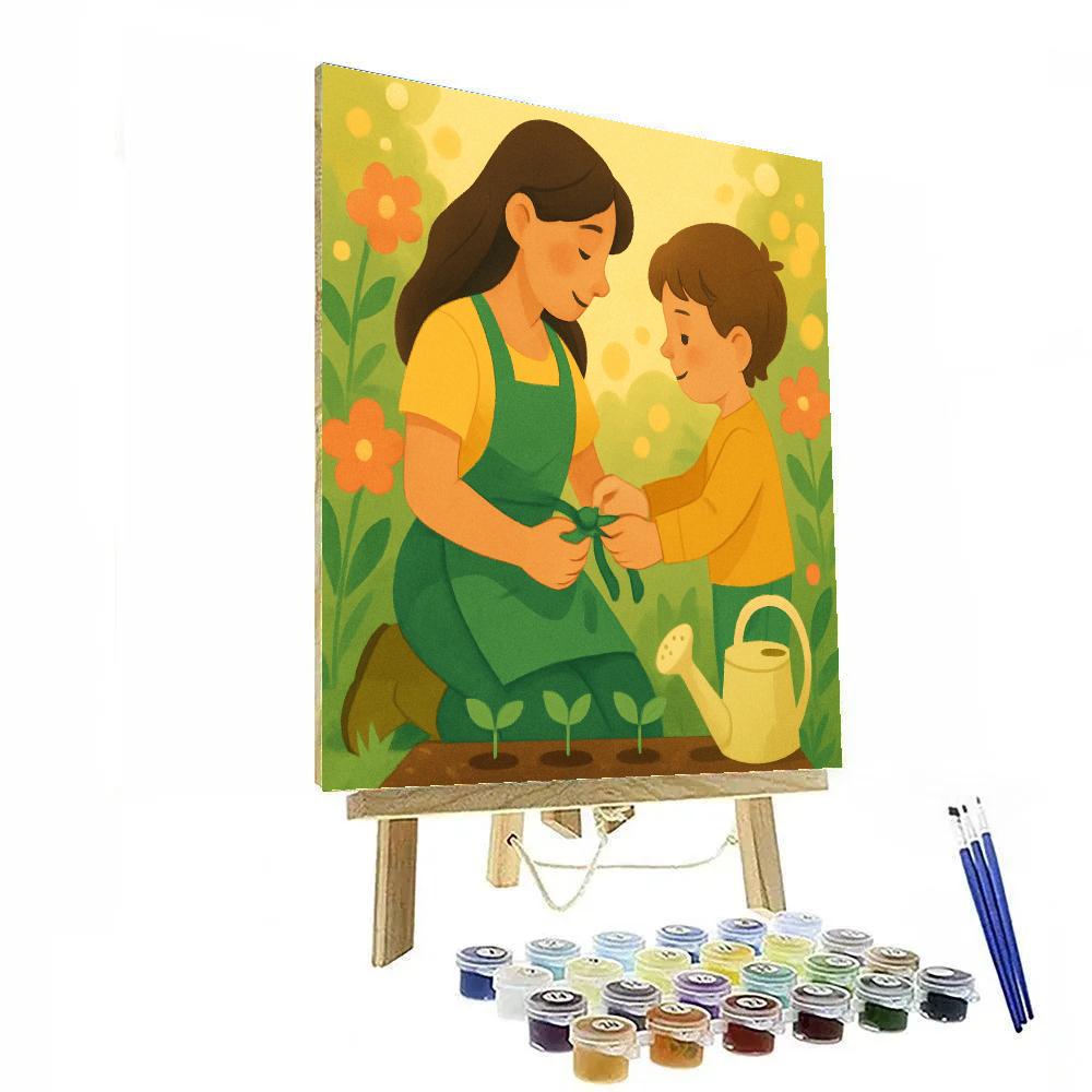 Garden Apron Tied With Love Number painting