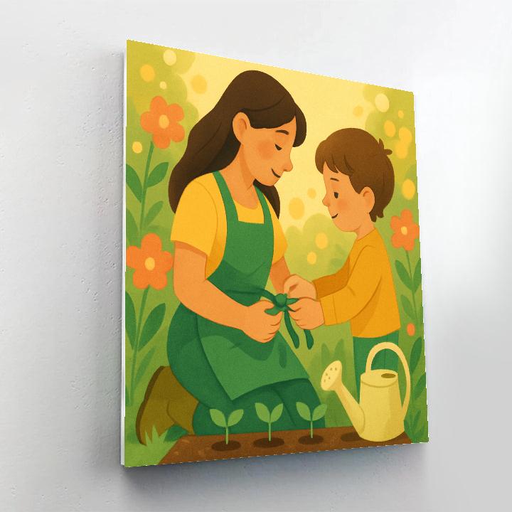 Garden Apron Tied With Love Number painting