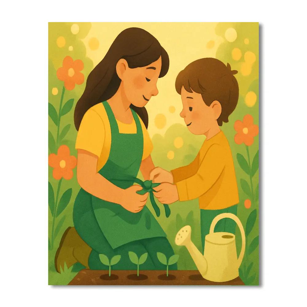 Garden Apron Tied With Love Number painting