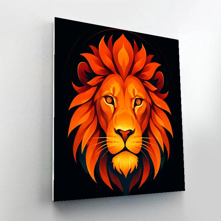 Solar Flare Crown Lion Paint by numbers art