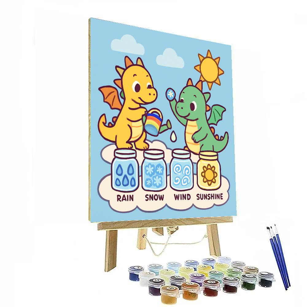 Sky Garden Dragons Sorting Weather Seeds Paint by numbers kits
